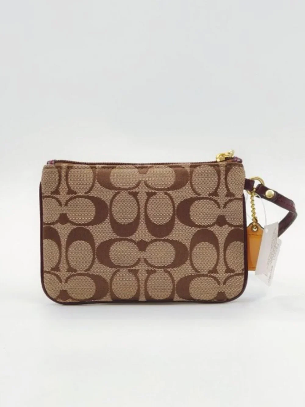 NWT Coach Signature Mini Wristlet Wallet